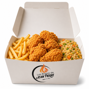 Pollo Crispy + Papas Fritas + Arroz Chaufa