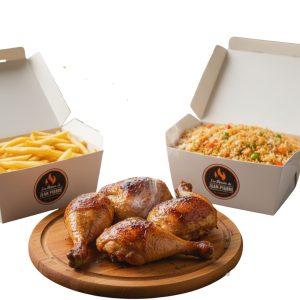 Cuatro Trutros + Papas Fritas + Arroz Chaufa